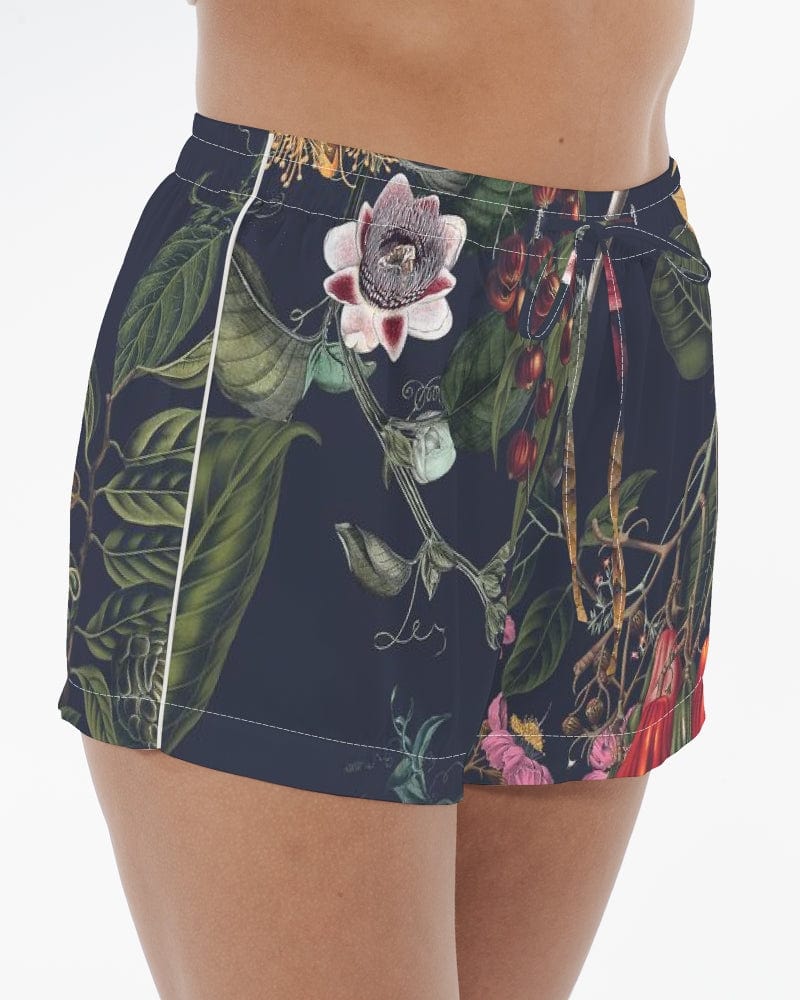 All-Over Print Pants & Shorts Exotica Flowers Women's Satin Pajama Shorts