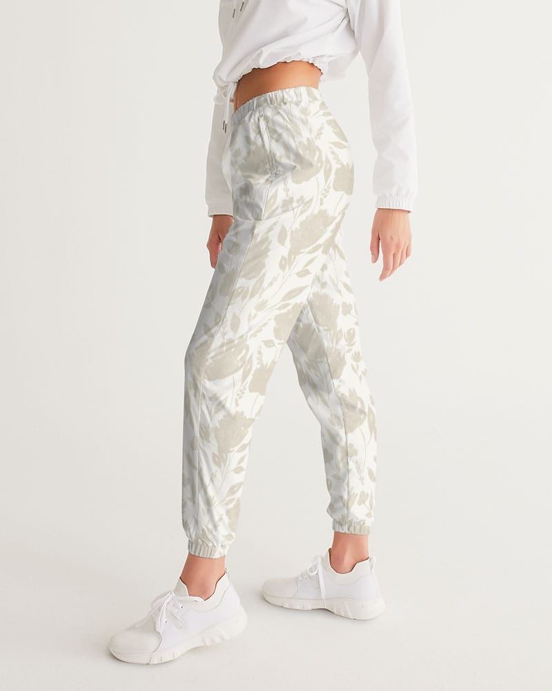 All-Over Print Pants & Shorts French Rose HIgh Waisted Belted Women's Trousers Women's All-Over Print Track Pants