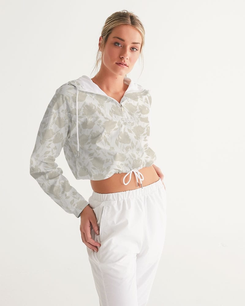 All-Over Print Tees & Tops French Rose HIgh Waisted Belted Women's Trousers Women's All-Over Print Cropped Windbreaker