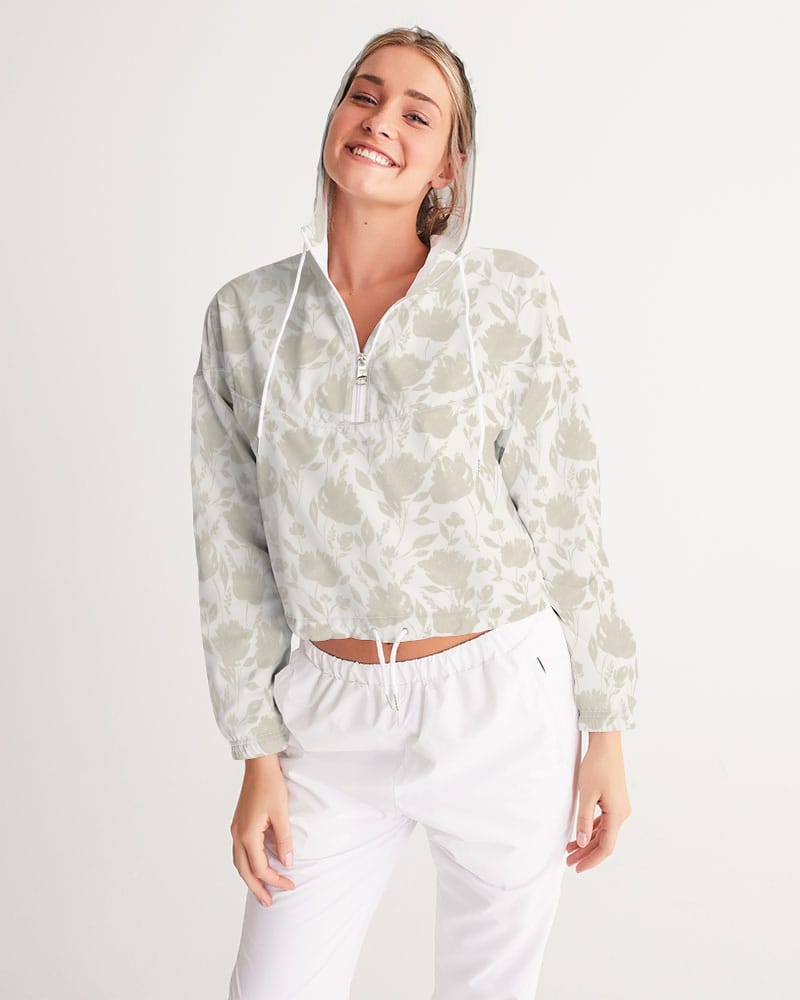 All-Over Print Tees & Tops French Rose HIgh Waisted Belted Women's Trousers Women's All-Over Print Cropped Windbreaker