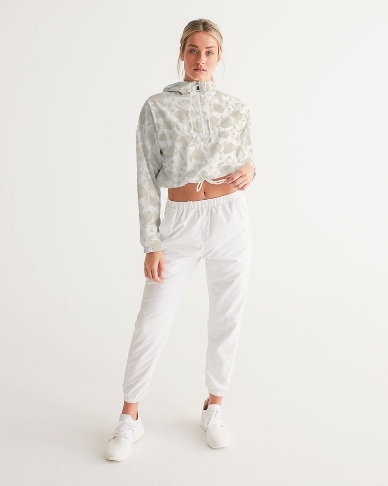All-Over Print Tees & Tops French Rose HIgh Waisted Belted Women's Trousers Women's All-Over Print Cropped Windbreaker