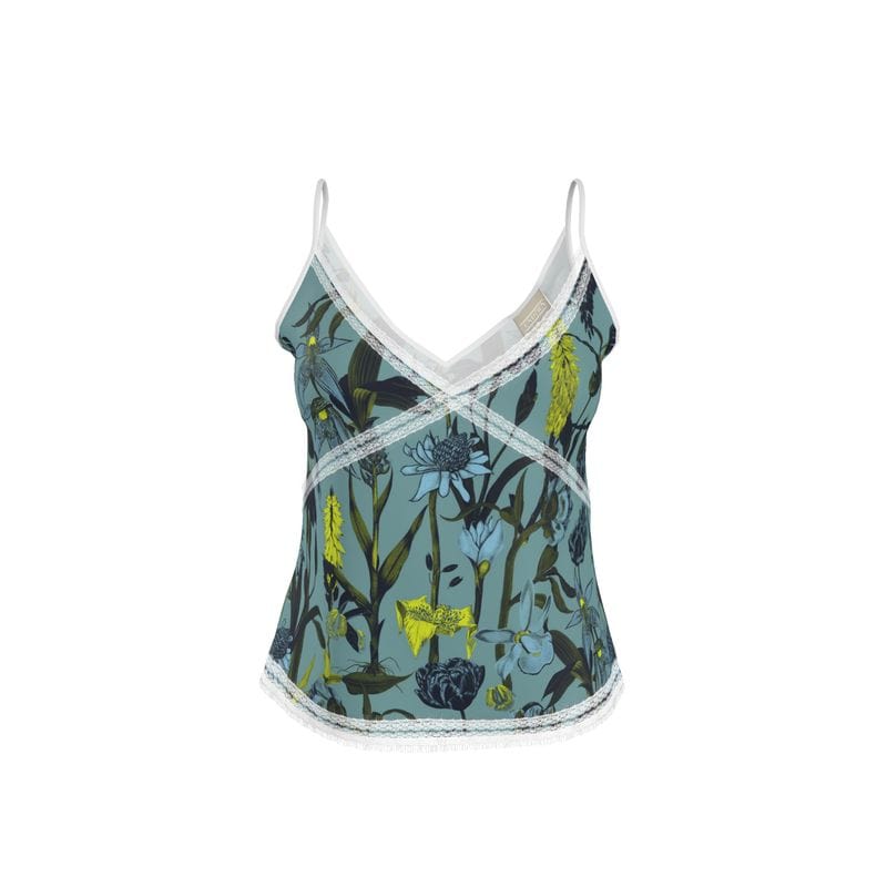 Cami Azure Bloom Womens Camisole