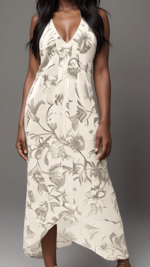 Halterneck backless dress Ivory Le Toile Pure Silk Halterneck Backless Dress