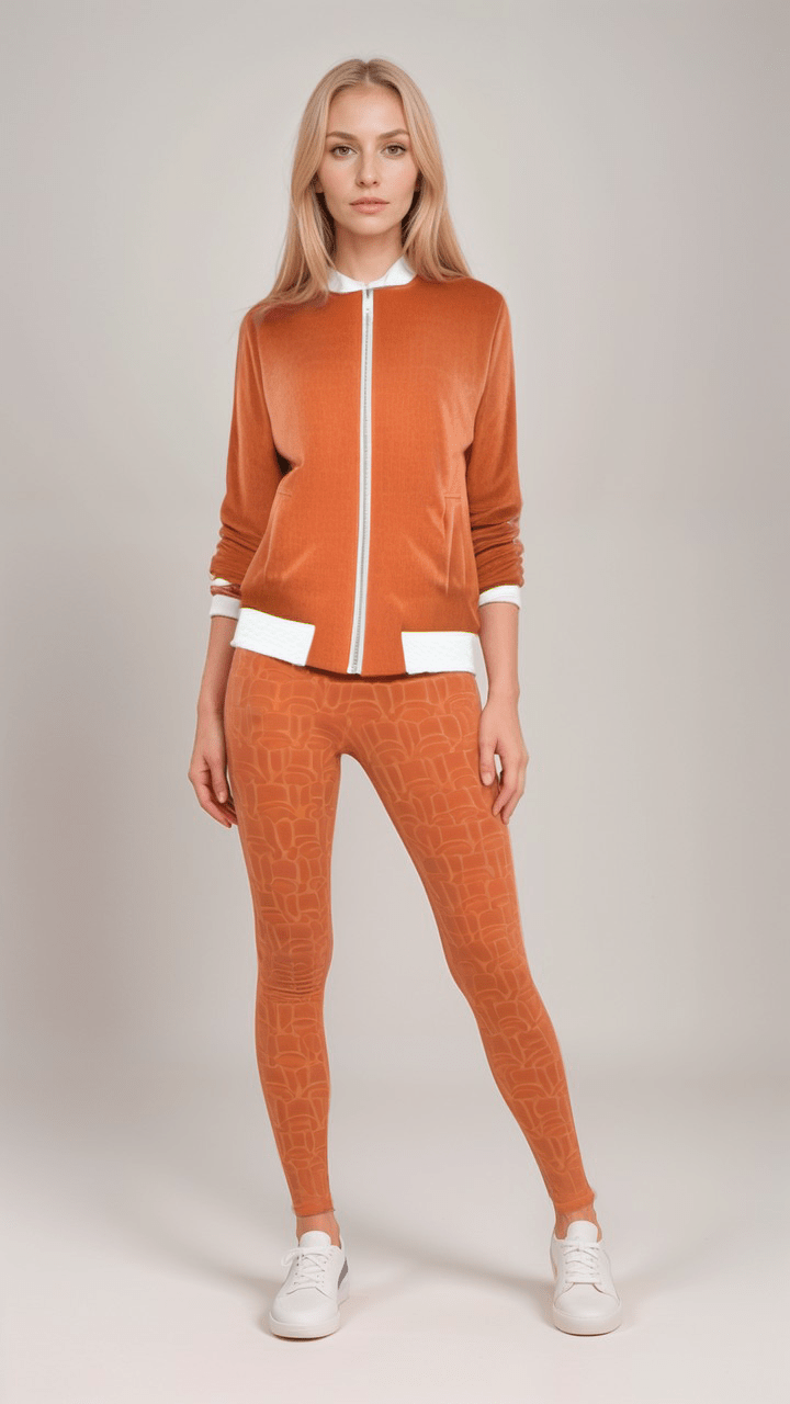 Burnt orange tracksuit sales