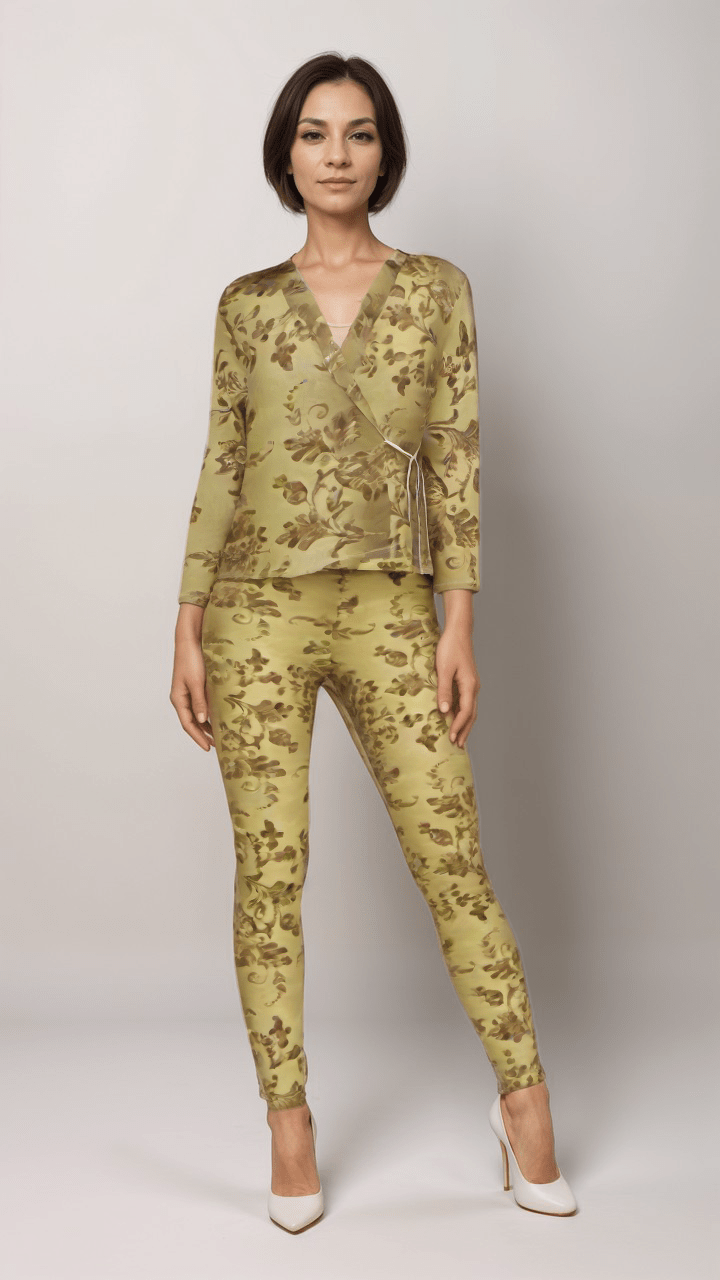 High Waisted Leggings Golden Baroque Womens High Waisted Velour Leggings