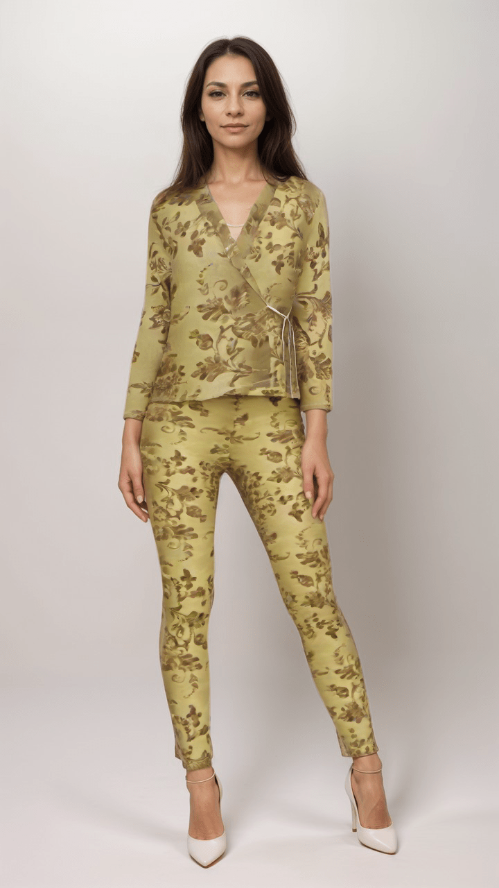 High Waisted Leggings Golden Baroque Womens High Waisted Velour Leggings