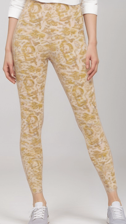 High Waisted Leggings Golden Filligree High Waisted Velour Leggings