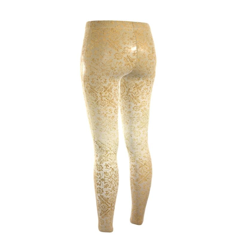 High Waisted Leggings Golden Illusion Womens Velour High Waisted Leggings
