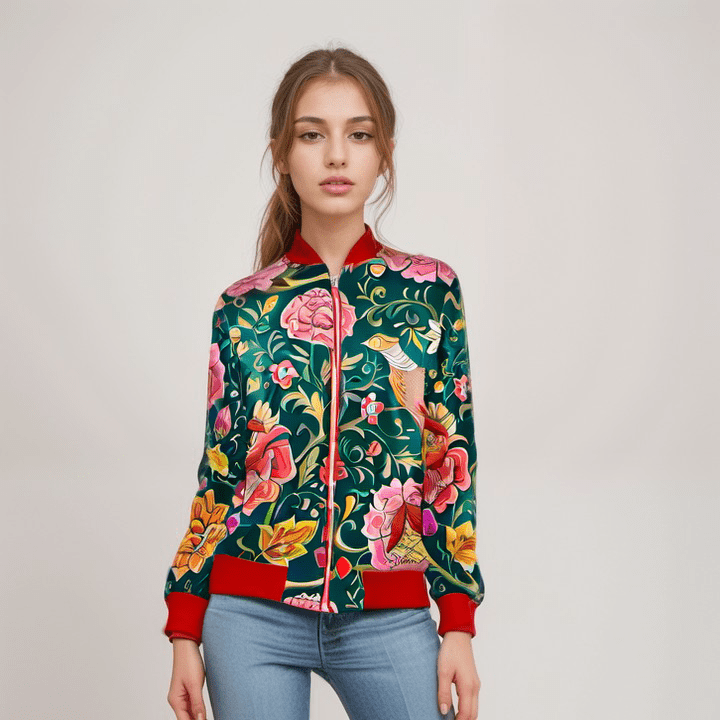 Ladies Bomber Jacket Eastern Garden Women's Bomber Jacket