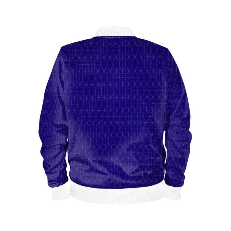 Ladies Bomber Jacket Indigo Matrix Womens Bomber Jacket