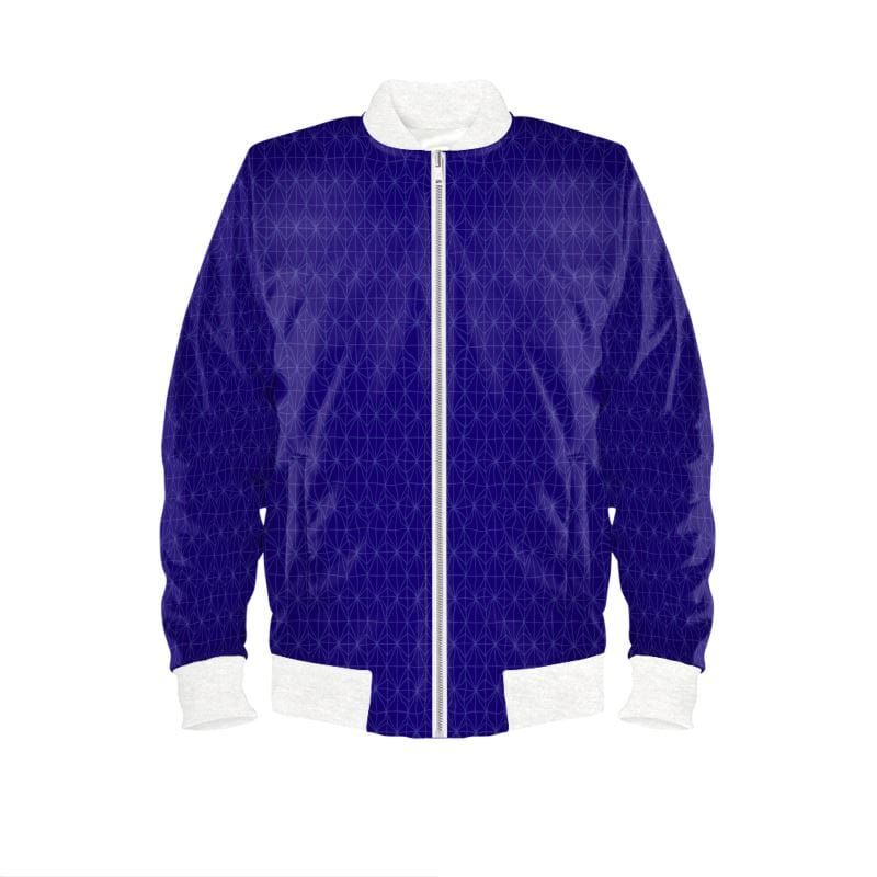 Ladies Bomber Jacket Indigo Matrix Womens Bomber Jacket