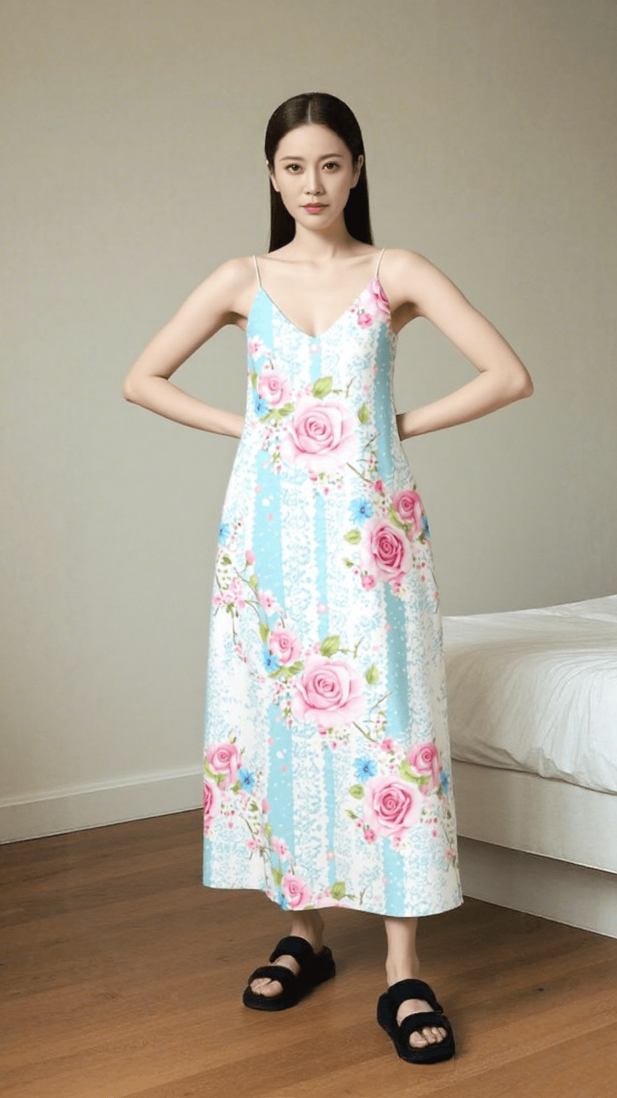 Slip Dress Château Bloom Iconic Silk Slip Dress