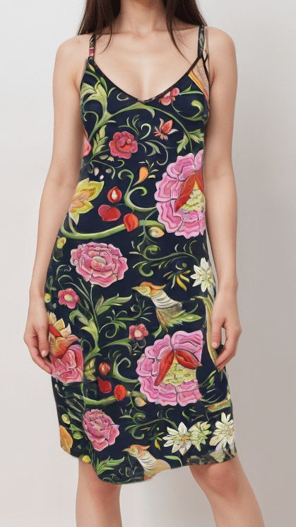 Slip Dress Eastern Orient Iconic Silk Slip Dress