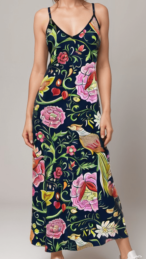 Slip Dress Eastern Orient Pure Silk Slip Dress