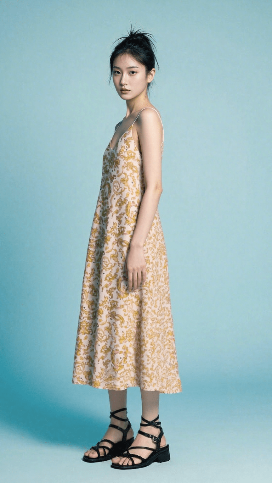 Slip Dress Golden Rococo Iconic Silk Slip Dress