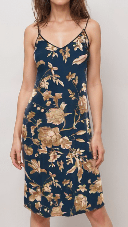 Slip Dress Midnight Garden Iconic Silk Slip Dress