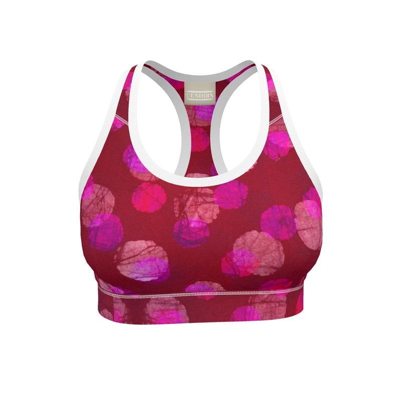 Sports Bra Berry Bloom Womens Sports Bra