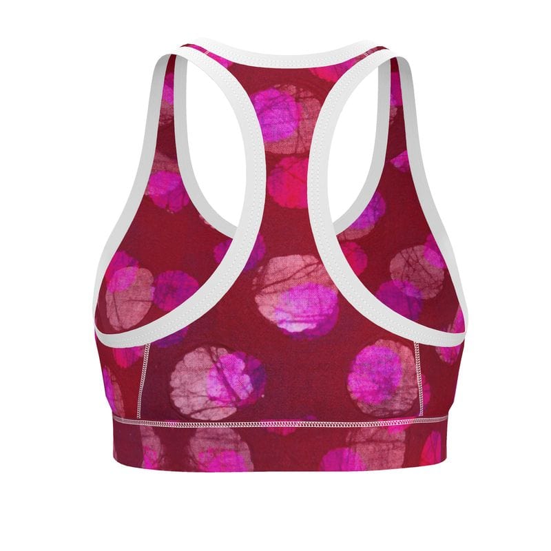 Sports Bra Berry Bloom Womens Sports Bra