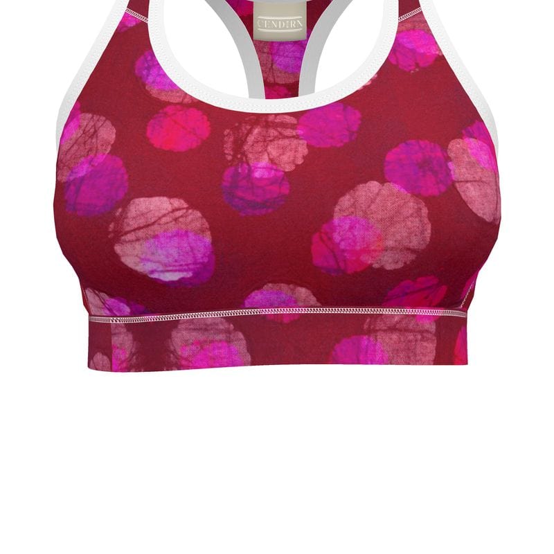 Sports Bra Berry Bloom Womens Sports Bra