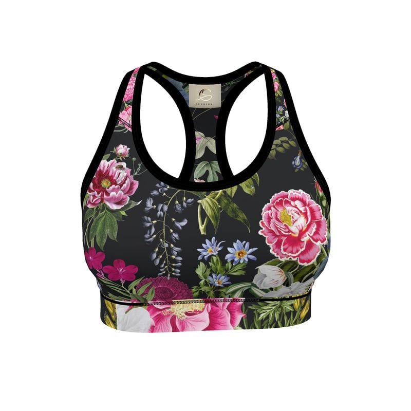 Sports Bra Botanical Noir Sports Bra