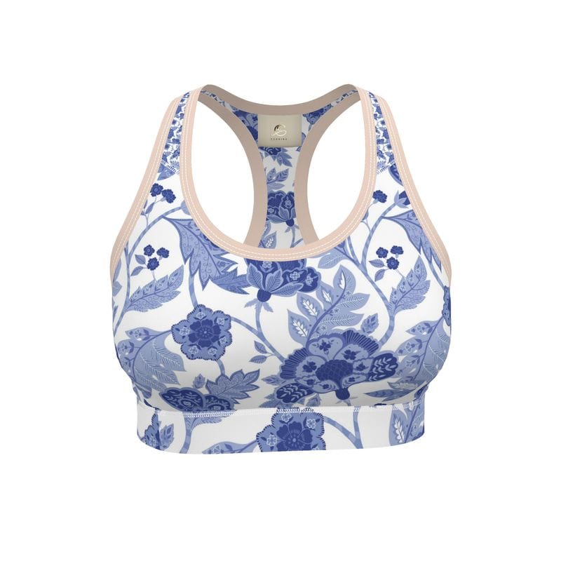 Sports Bra Cobalt Garden Sports Bra