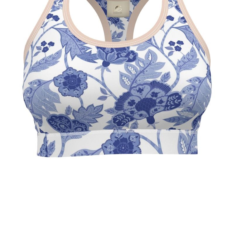 Sports Bra Cobalt Garden Sports Bra