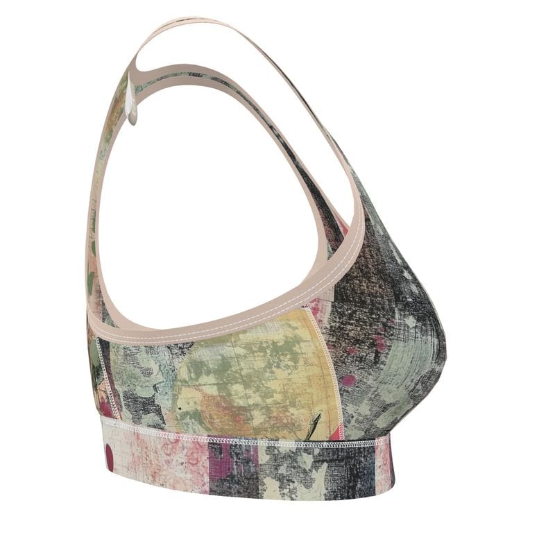 Sports Bra Garden Collage Womens Sports Bra