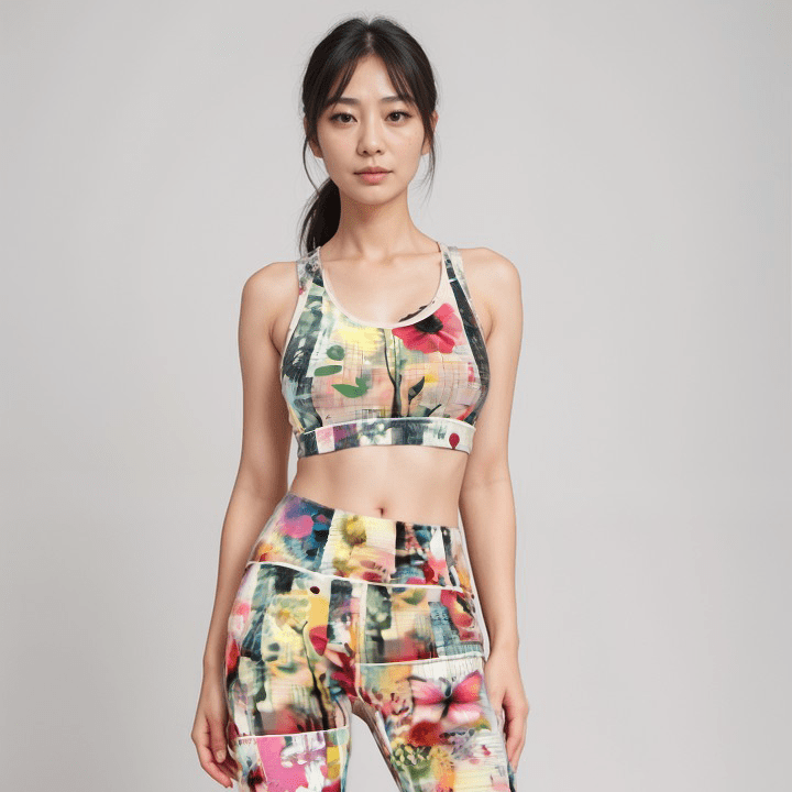 Sports Bra Garden Collage Womens Sports Bra