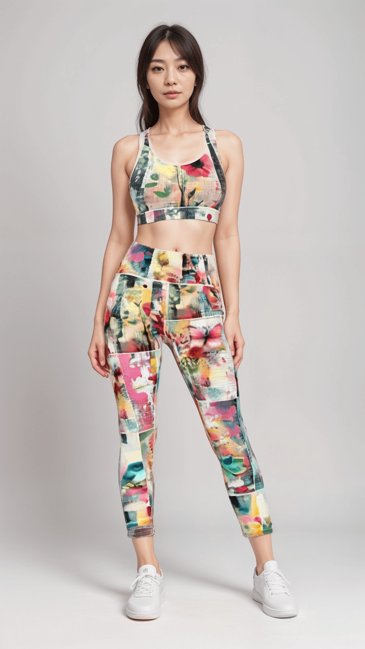 Sports Bra Garden Collage Womens Sports Bra