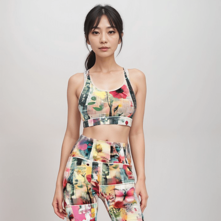 Sports Bra Garden Collage Womens Sports Bra