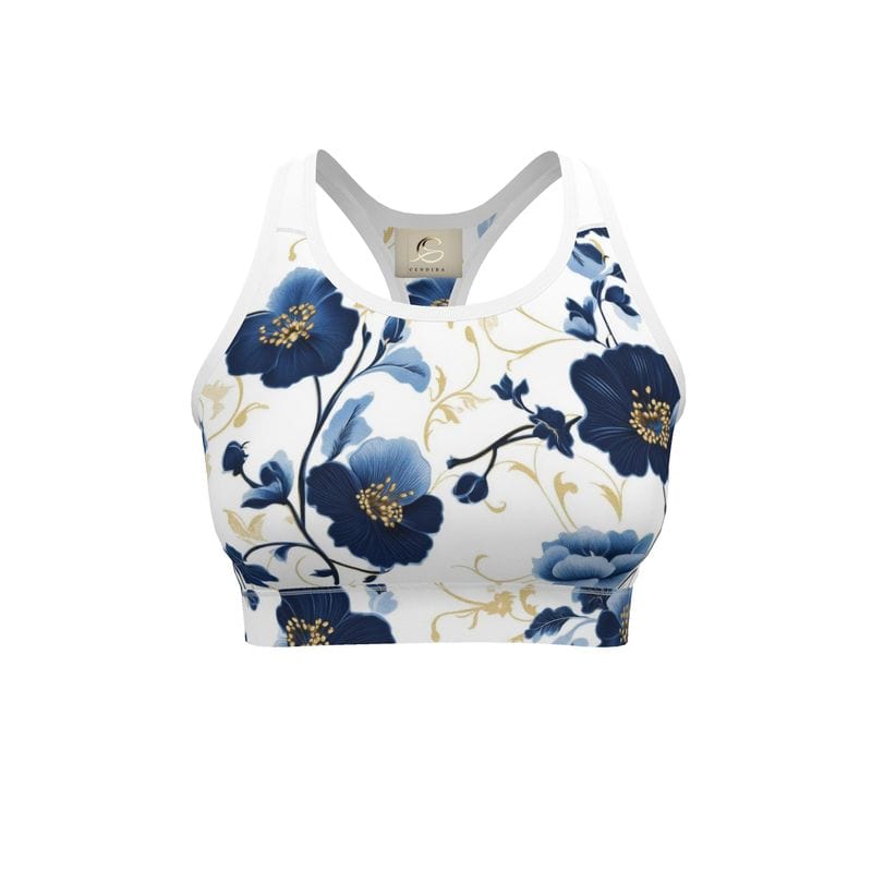 Sports Bra Gilded Indigo Garden Women's Sports Bra