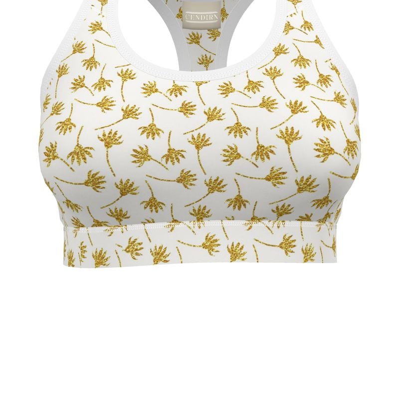 Sports Bra Golden Blooms Sports Bra