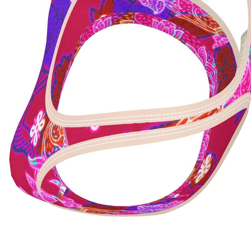 Sports Bra Hibiscus Whimsy Sports Bra