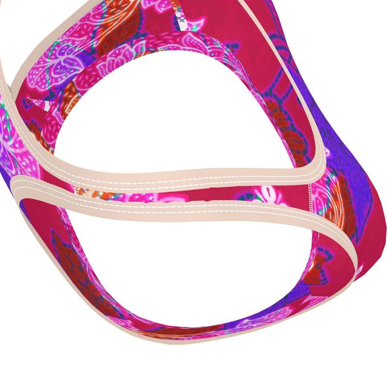 Sports Bra Hibiscus Whimsy Sports Bra