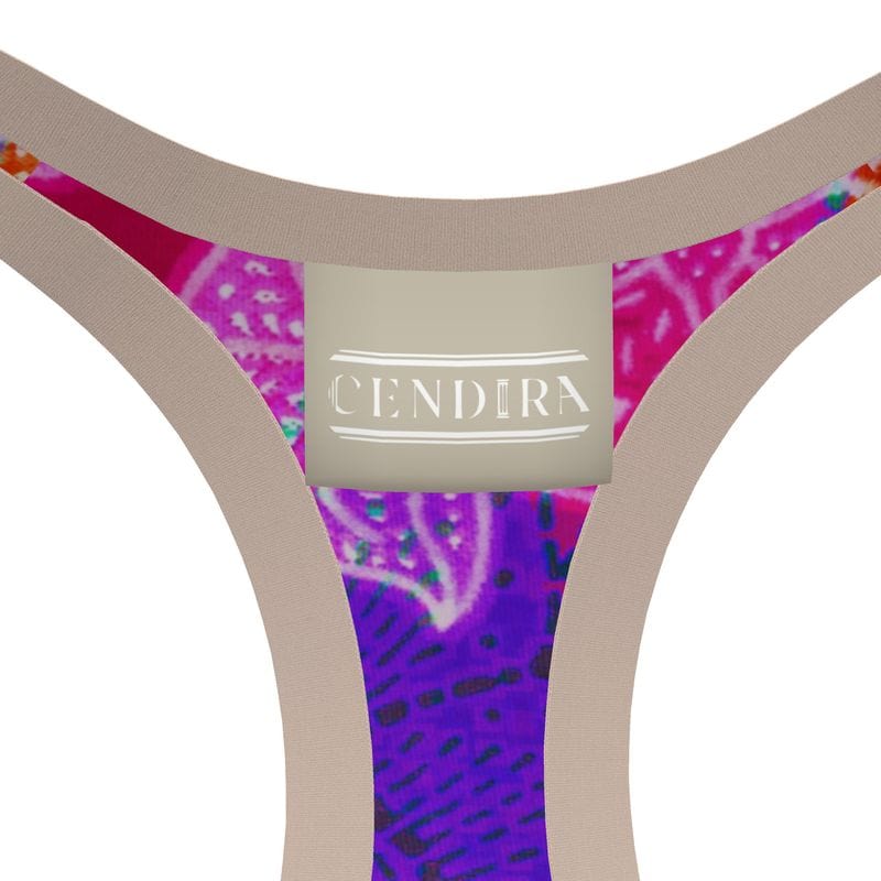 Sports Bra Hibiscus Whimsy Sports Bra