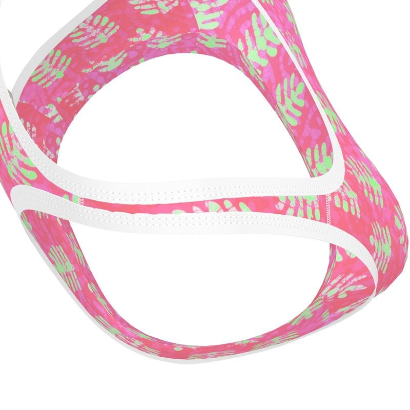 Sports Bra Pink Tropic Ferns Sports Bra