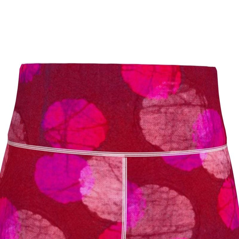Sports Leggings Berry Bloom Womens High Waisted Sports Leggings