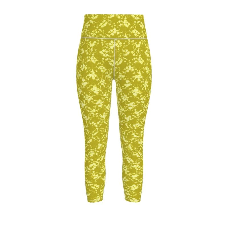 Sports Leggings Chartreuse Whisper Womens High Waisted Sports Leggnigs