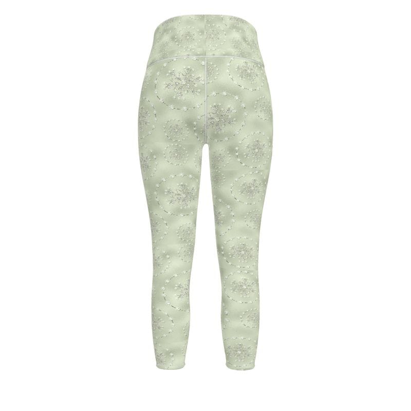 Sports Leggings Evergreen Frost Womens High Waisted Sports Leggings