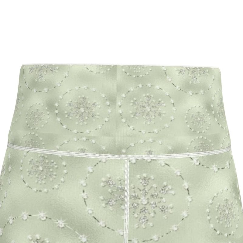 Sports Leggings Evergreen Frost Womens High Waisted Sports Leggings