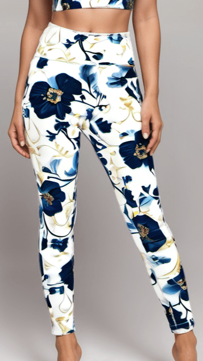 Sports Leggings Gilded Indigo Garden Women's Sports Leggings