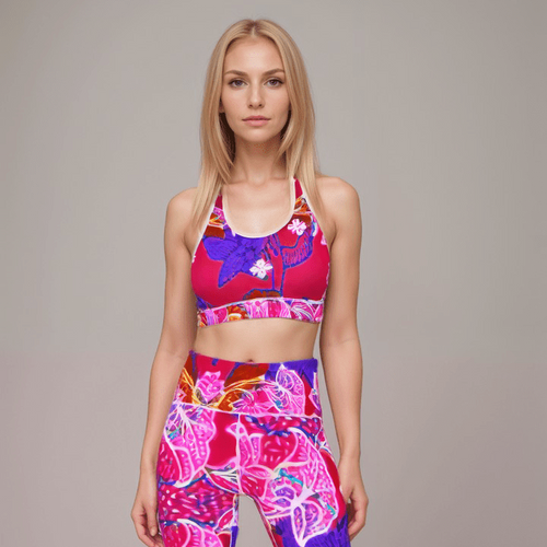 Hibiscus Whimsy Light as Air Sports Bra