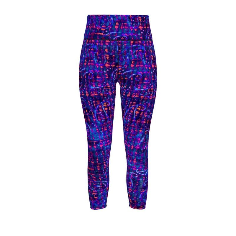 Sports Leggings Neon Abyss Womens High Waisted Sports Leggings