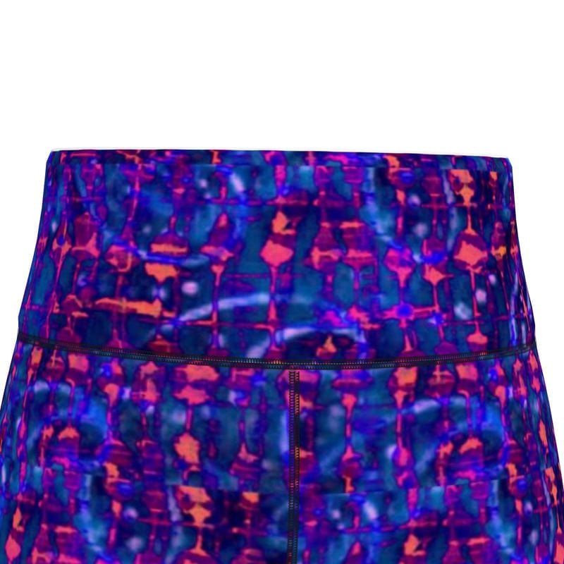 Sports Leggings Neon Abyss Womens High Waisted Sports Leggings