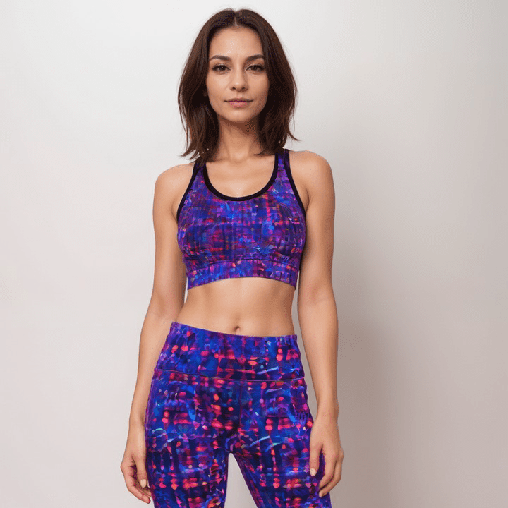 Sports Leggings Neon Abyss Womens High Waisted Sports Leggings