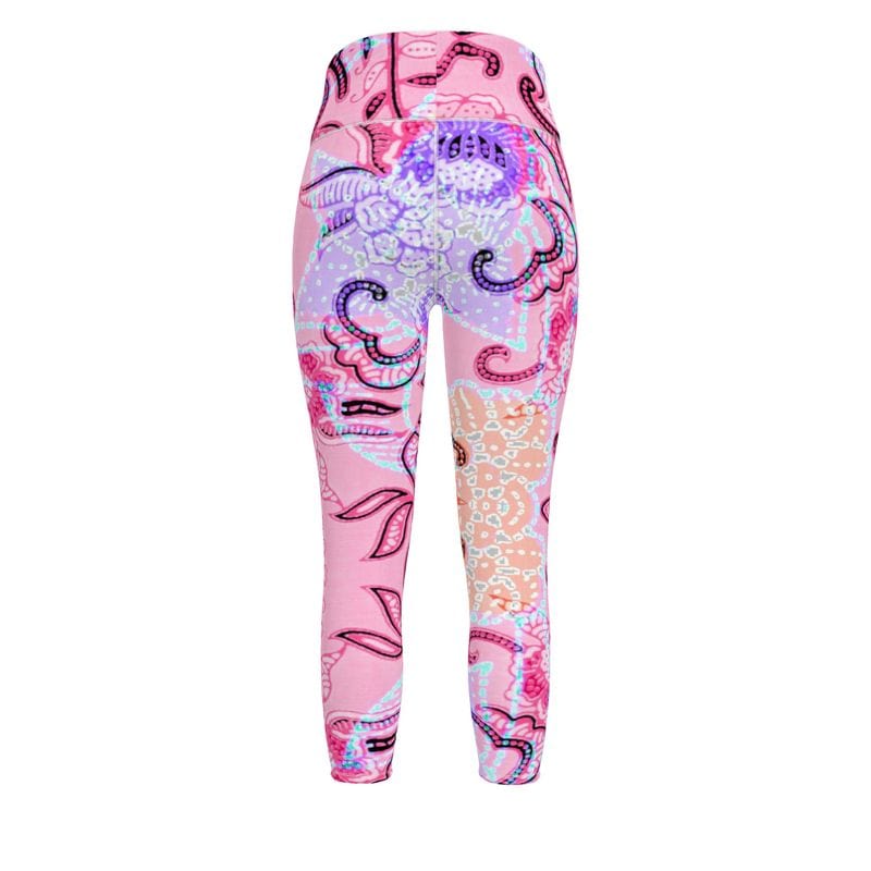 Sports Leggings Pastel Paradise Womens High Waisted Sports Leggings
