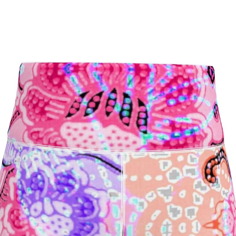 Sports Leggings Pastel Paradise Womens High Waisted Sports Leggings