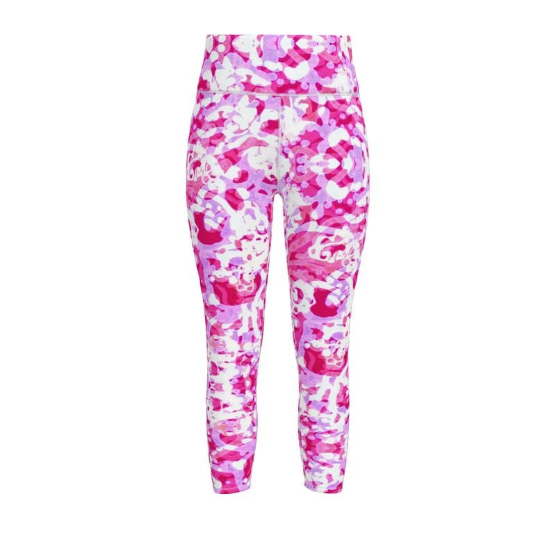 Sports Leggings Petal Whimsy Womens High Waisted Sports Leggings
