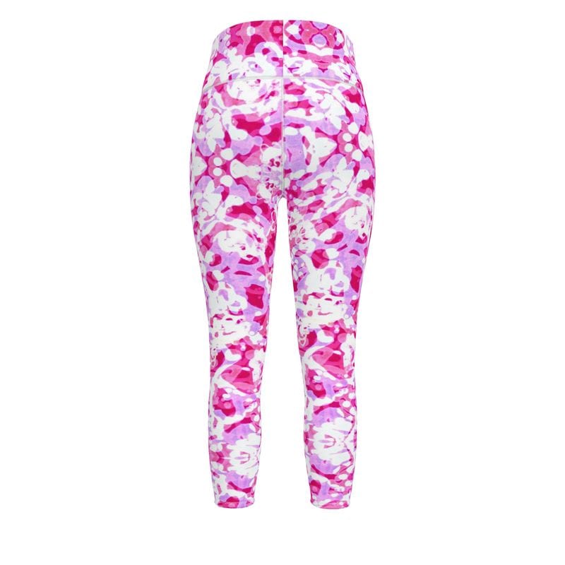 Sports Leggings Petal Whimsy Womens High Waisted Sports Leggings