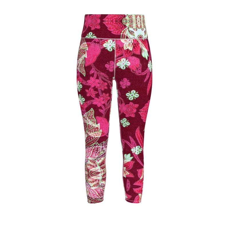 Sports Leggings Scarlet Flora Dream Womens High Waisted Sports Leggings